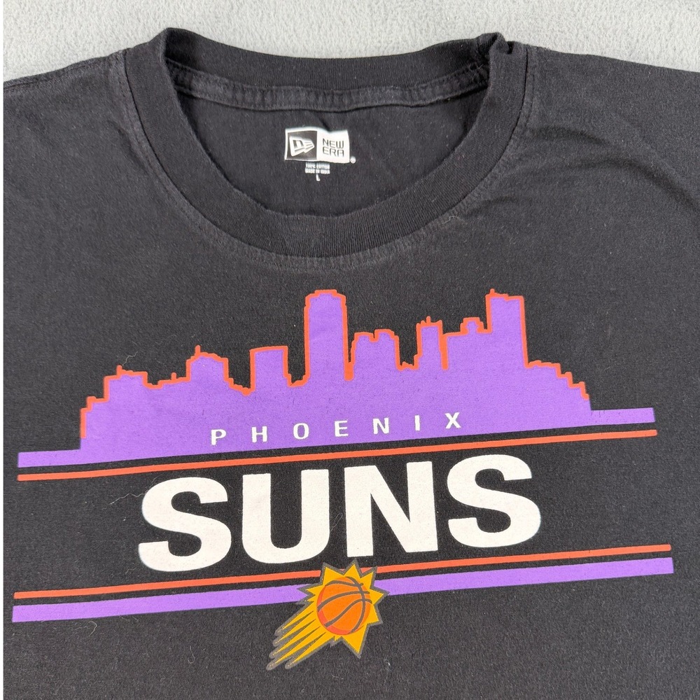 New Era Phoenix Suns Skyline Graphic T-Shirt Mens Large Black NBA Basketball